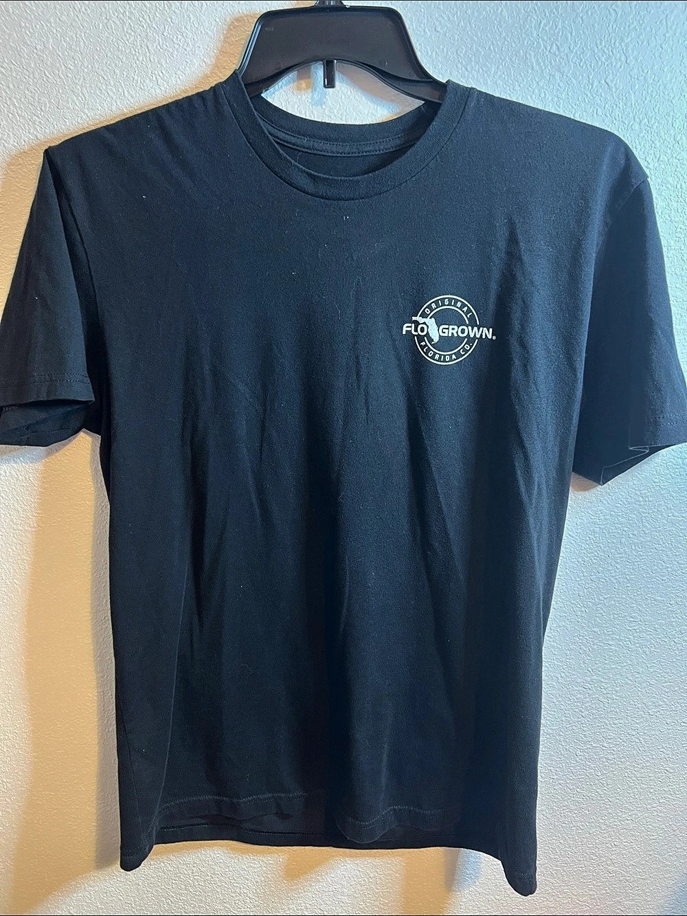 Flōgrown Original Florida Tee Graphic Tee Black Size Large Like New